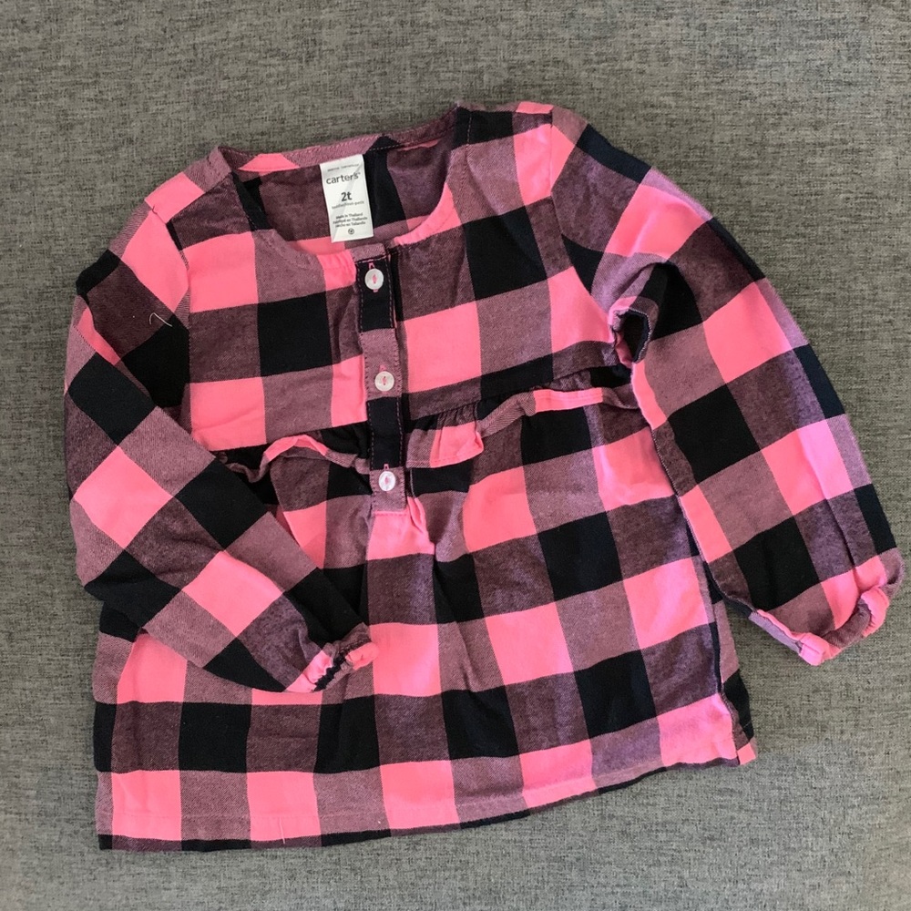 Carter’s Pink Plaid Tops for Baby Girl